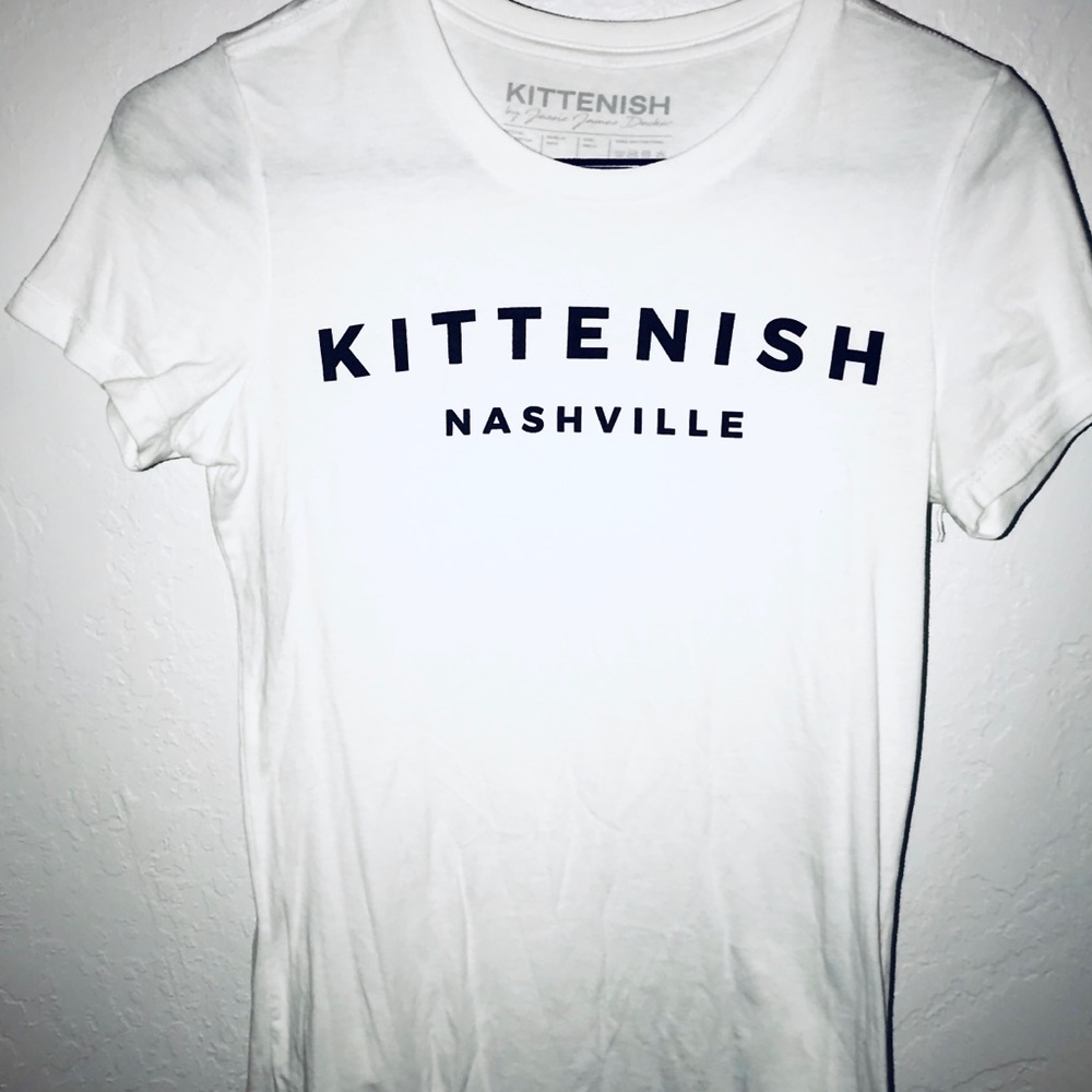 Kittenish Logo White Tee